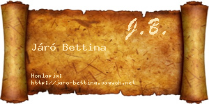 Járó Bettina névjegykártya