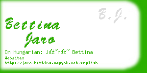 bettina jaro business card
